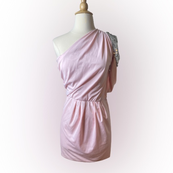 COPY - #1 Draped Costa Blanca One Shoulder Grecian Dress - Picture 1 of 4